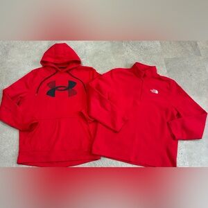 Men’s NORTH FACE/UNDER ARMOUR Hoodie & Pullover Sweatshirts, sz Large